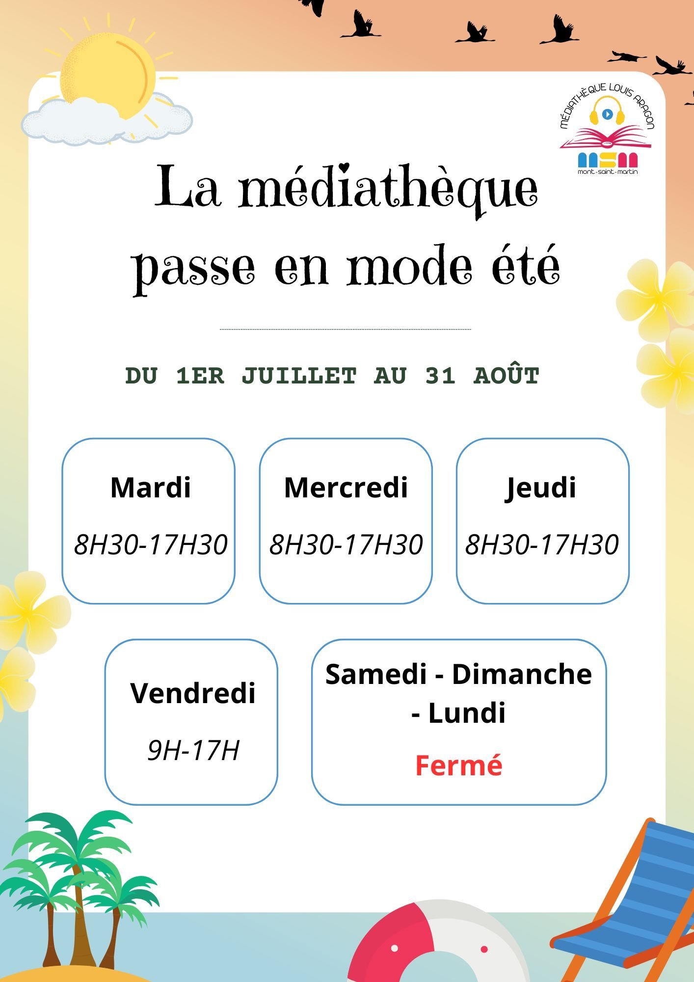 La mediatheque passe en mode ete